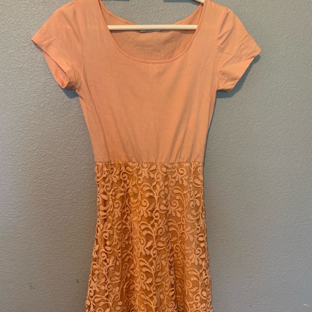 Short light pink dress